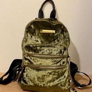 Green Velvet Steve Madden Backpack